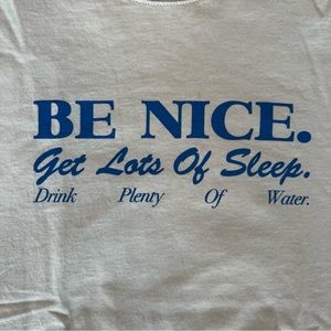 Sporty & Rich Be Nice cream T-shirt, size M